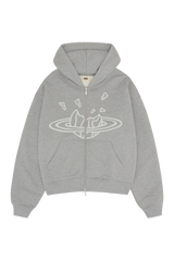 Broken Planet Market Heather Grey Zip Up Hoodie