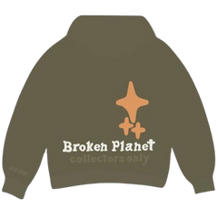 BROKEN PLANET MARKET x KICK GAME 'INFINITE REALITIES' HOODIE (OLIVE GREEN)