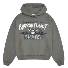 BROKEN PLANET MARKET 'TOTAL CHAOS' HOODIE (GUNMETAL GREY)