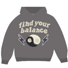 BROKEN PLANET MARKET 'FIND YOUR BALANCE' HOODIE (ASH GREY)