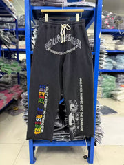 PALY Hollywood Vintage Multi-Graphic Sweatpants - Black