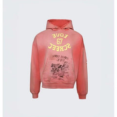 PALY Hollywood "Love Street" Gradient Graphic Hoodie - Red