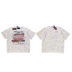 PALY Hollywood Purple Tie-Dye Vintage Graphic T-Shirt - Purple/White