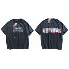 PALY Hollywood Multi-Portrait Collage Graphic T-Shirt - Black