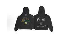 PALY Hollywood Multi-Color Slogan Graphic Hoodie - Black
