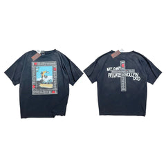 PALY Hollywood "I ♥ Hollywood" Cross Graphic T-Shirt - Black