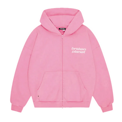 Broken Planet Star Logo Zip Up Hoodie Candy Pink