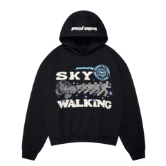 BROKEN PLANET MARKET 'SKY WALKING' HOODIE (MIDNIGHT BLACK)