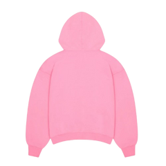 BROKEN PLANET MARKET 'OUTER SPACE' ZIP-UP HOODIE (CANDY PINK)