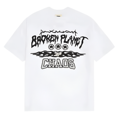 BROKEN PLANET MARKET 'BP TOTAL CHAOS' GRAPHIC TEE (SNOW WHITE)