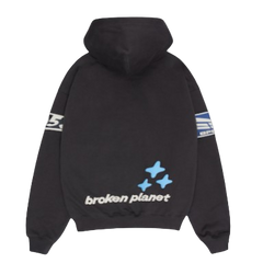 BROKEN PLANET MARKET 'ESCAPE TO THE FUTURE' HOODIE (MIDNIGHT BLACK)