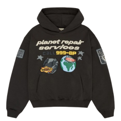 BROKEN PLANET MARKET 'PLANET REPAIR SERVICES' HOODIE (SOOT BLACK)