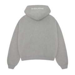 BROKEN PLANET MARKET 'OUTER SPACE' ZIP-UP HOODIE (HEATHER GRAY)