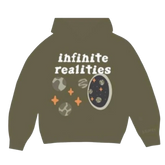 BROKEN PLANET MARKET x KICK GAME 'INFINITE REALITIES' HOODIE (OLIVE GREEN)