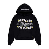 Broken Planet Moon Phases Hoodie Midnight Black