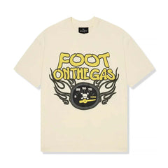 Broken Planet White Foot on Gas Tee