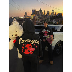 Broken Planet Broken Hearts Hoodie Midnight Black