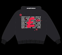 BROKEN PLANET MARKET X DND 'RENT'S DUE' HOODIE (BLACK/RED)