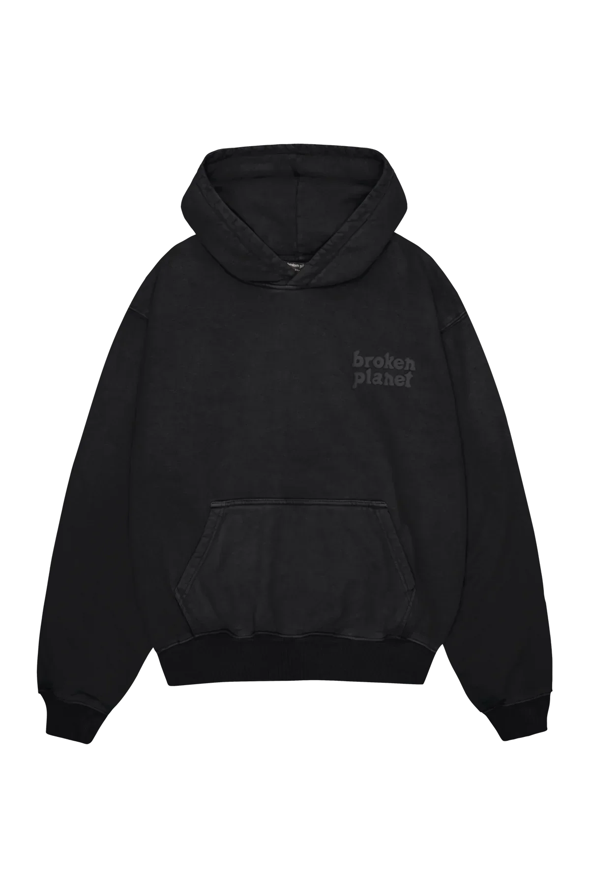 Broken Planet Market Basics Hoodie Washed Midnight Black