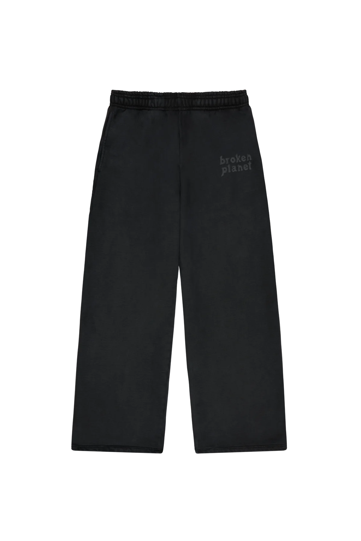 Broken Planet Market Sweatpants Straight Leg Washed Midnight Black