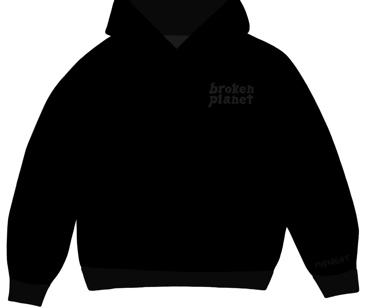 Broken Planet Market Basic Midnight Black Hoodie