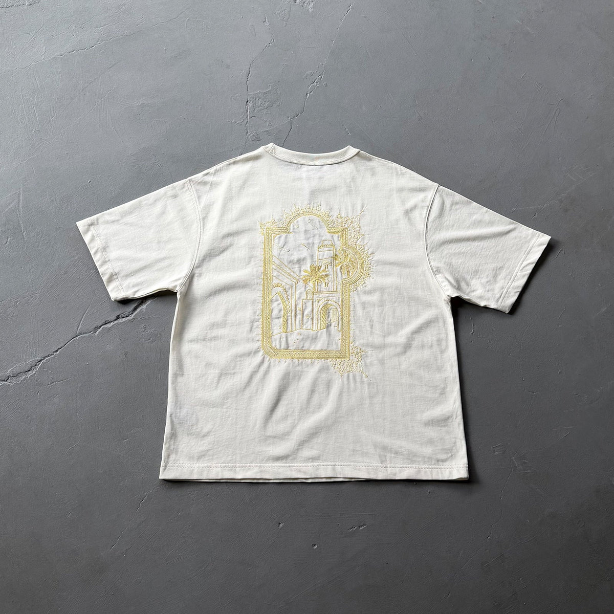 Derschutze Architectural Frame Graphic T-Shirt - Cream