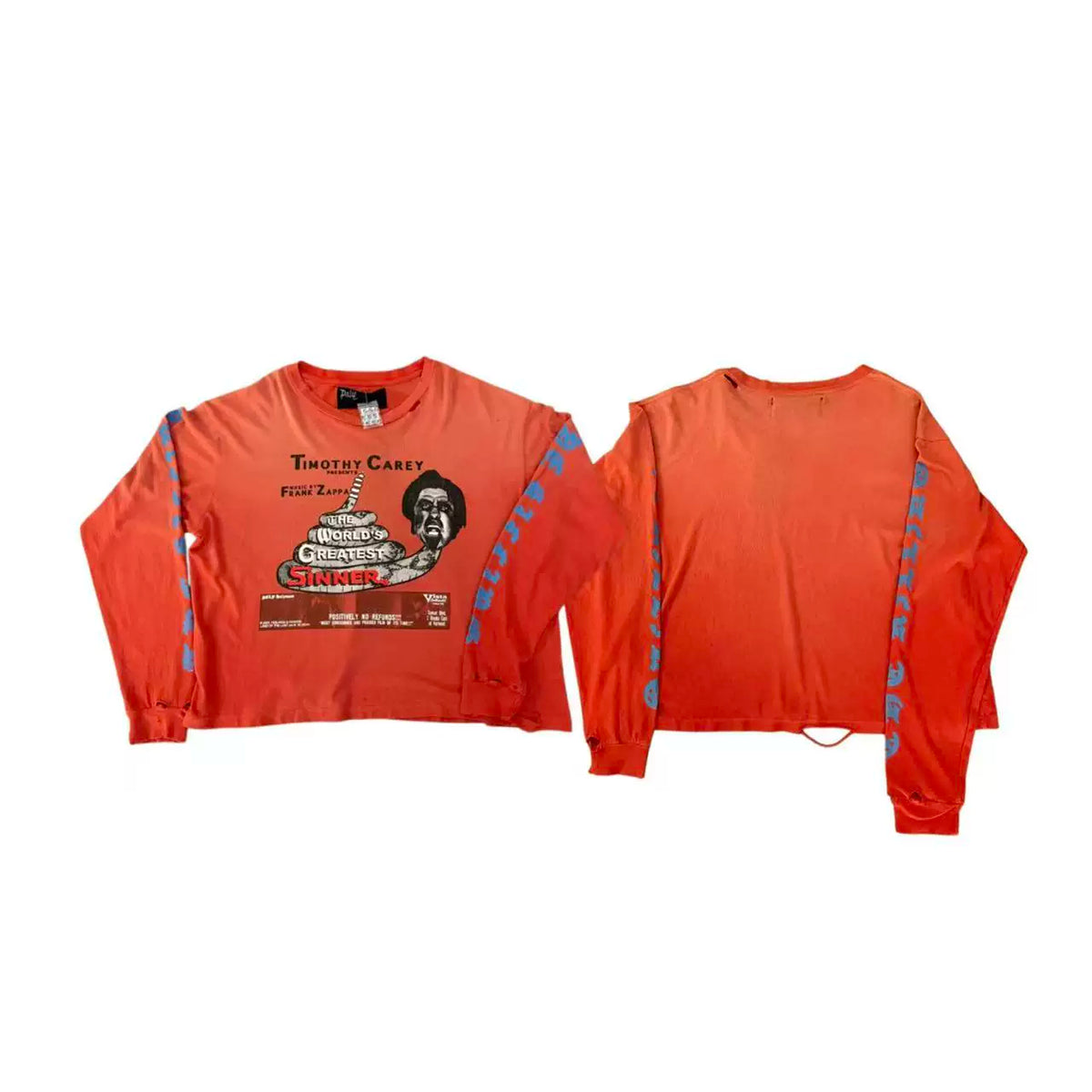 PALY Hollywood Vintage Portrait Graphic Long-Sleeve T-Shirt - Orange