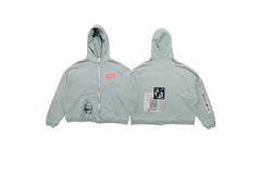 PALY Hollywood Light Green Collage Zip-Up Hoodie - Light Green