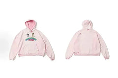 PALY Hollywood Cartoon Character Graphic Hoodie - Pink