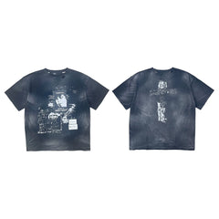 PALY Hollywood Gradient Vintage Collage T-Shirt - Black