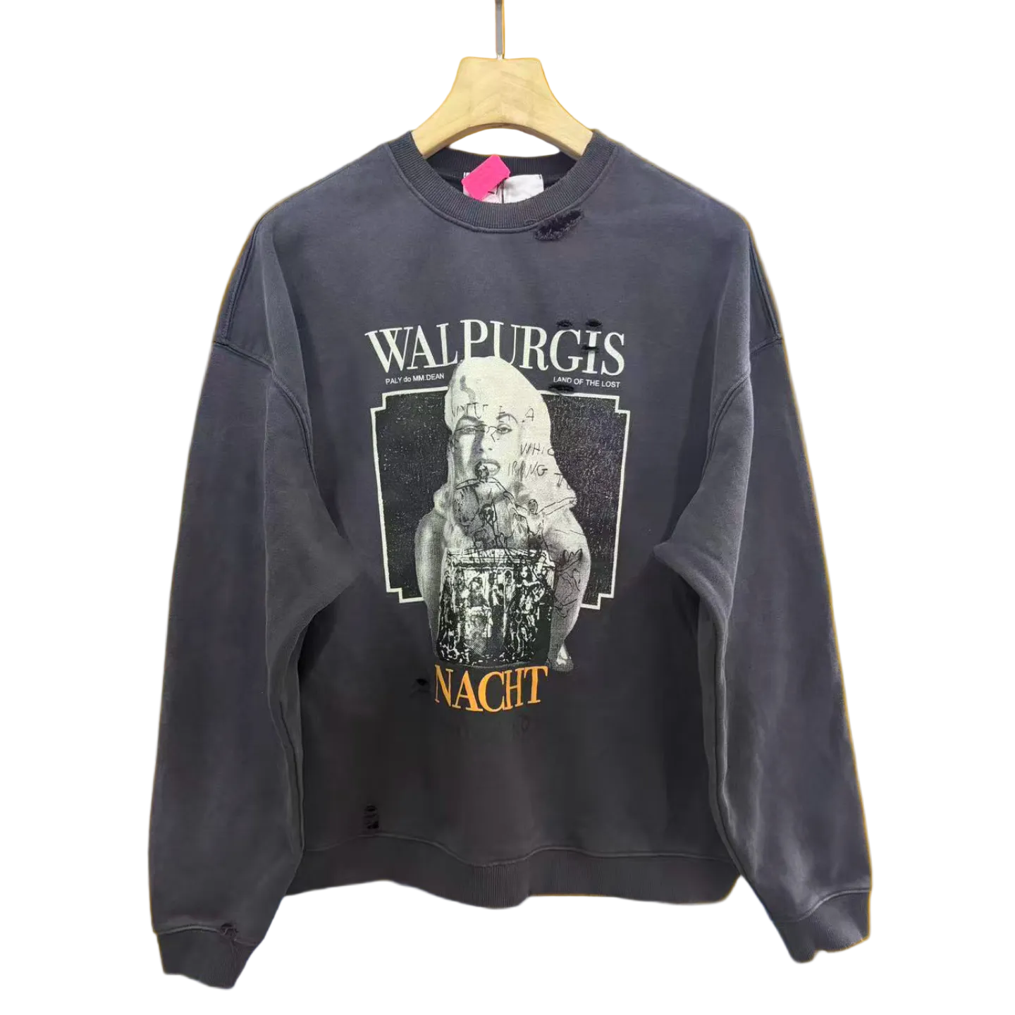 PALY Hollywood "Walpurgisnacht" Vintage Graphic Sweatshirt - Black
