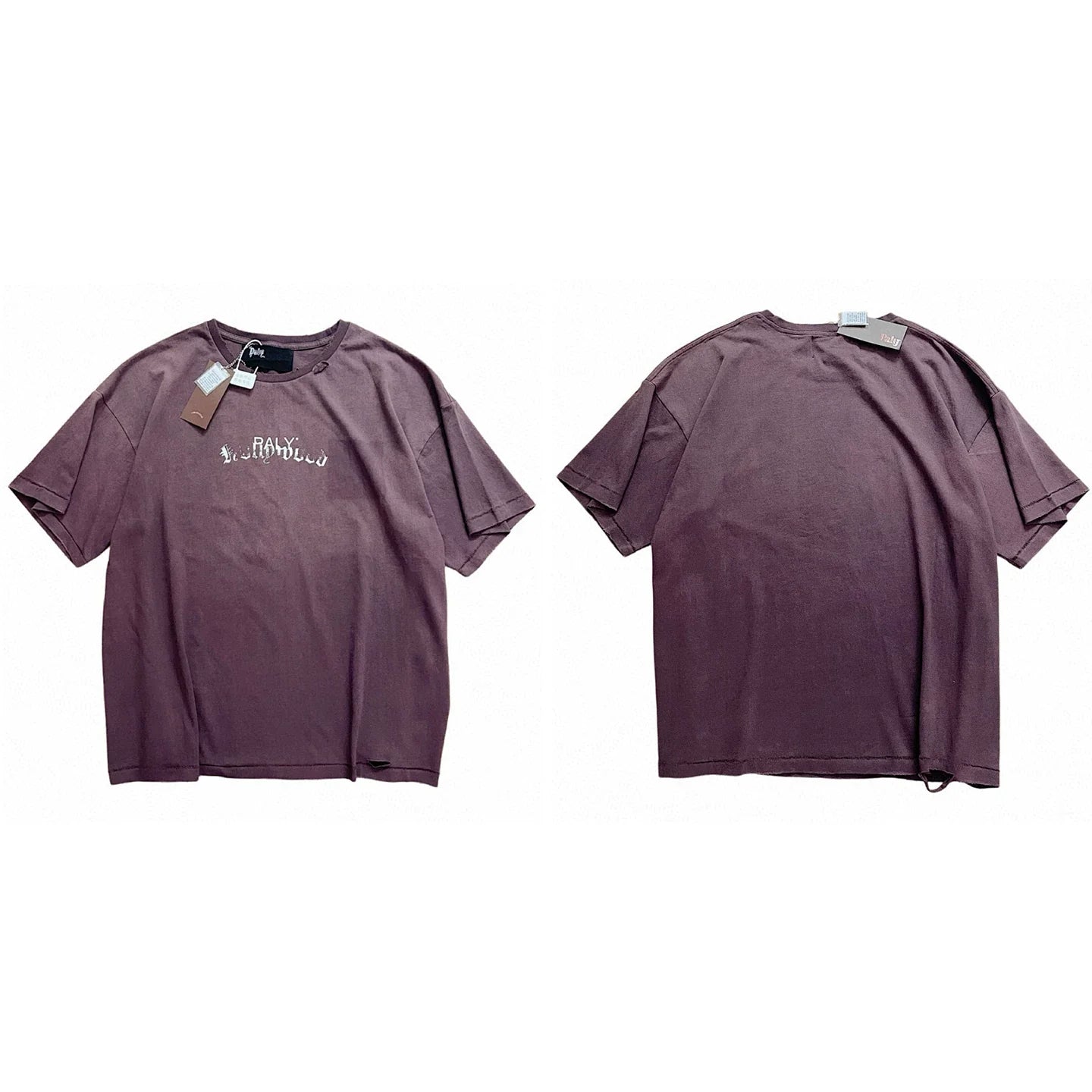 PALY Hollywood Center Small Logo Graphic T-Shirt - Purple-Grey