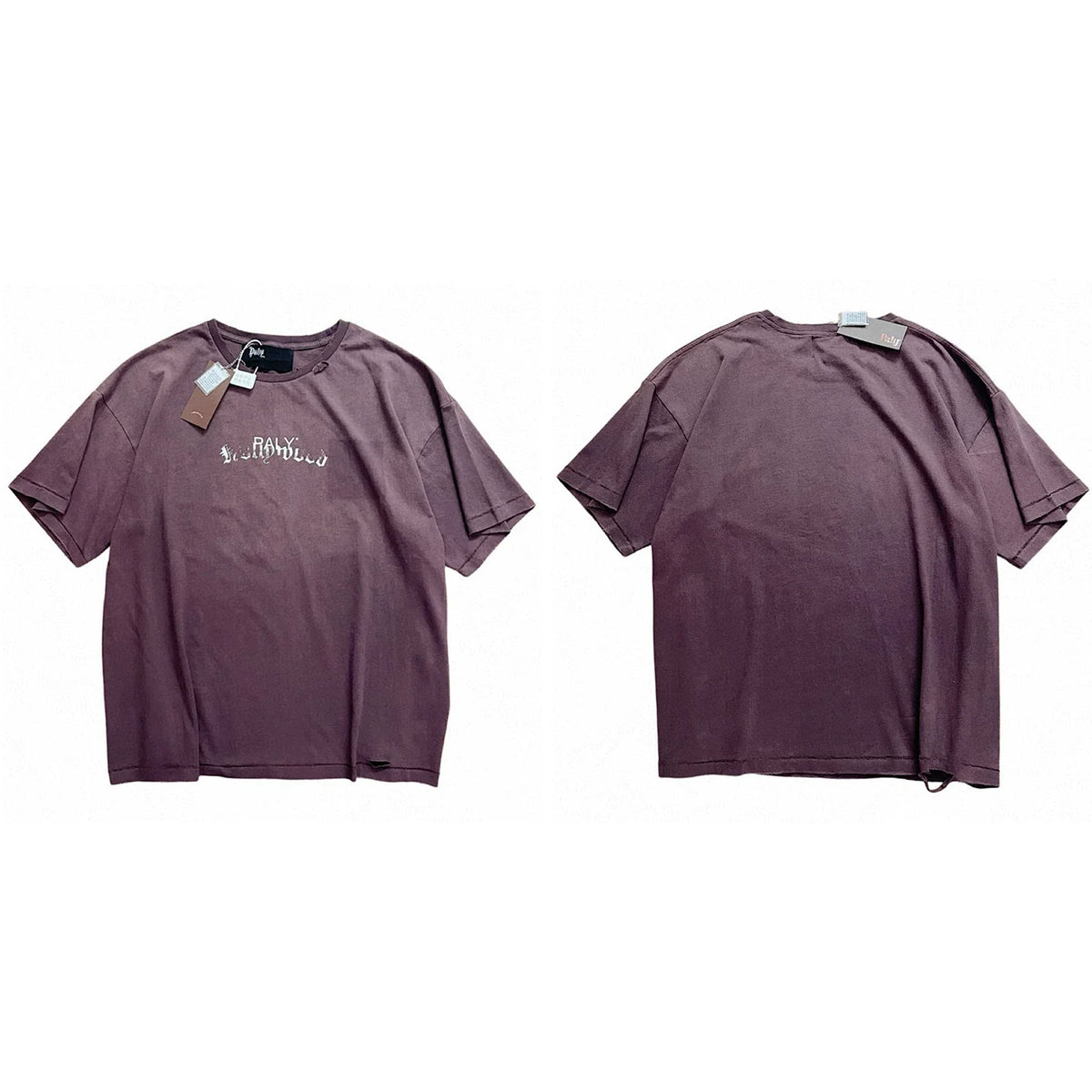 PALY Hollywood Center Small Logo Graphic T-Shirt - Purple-Grey