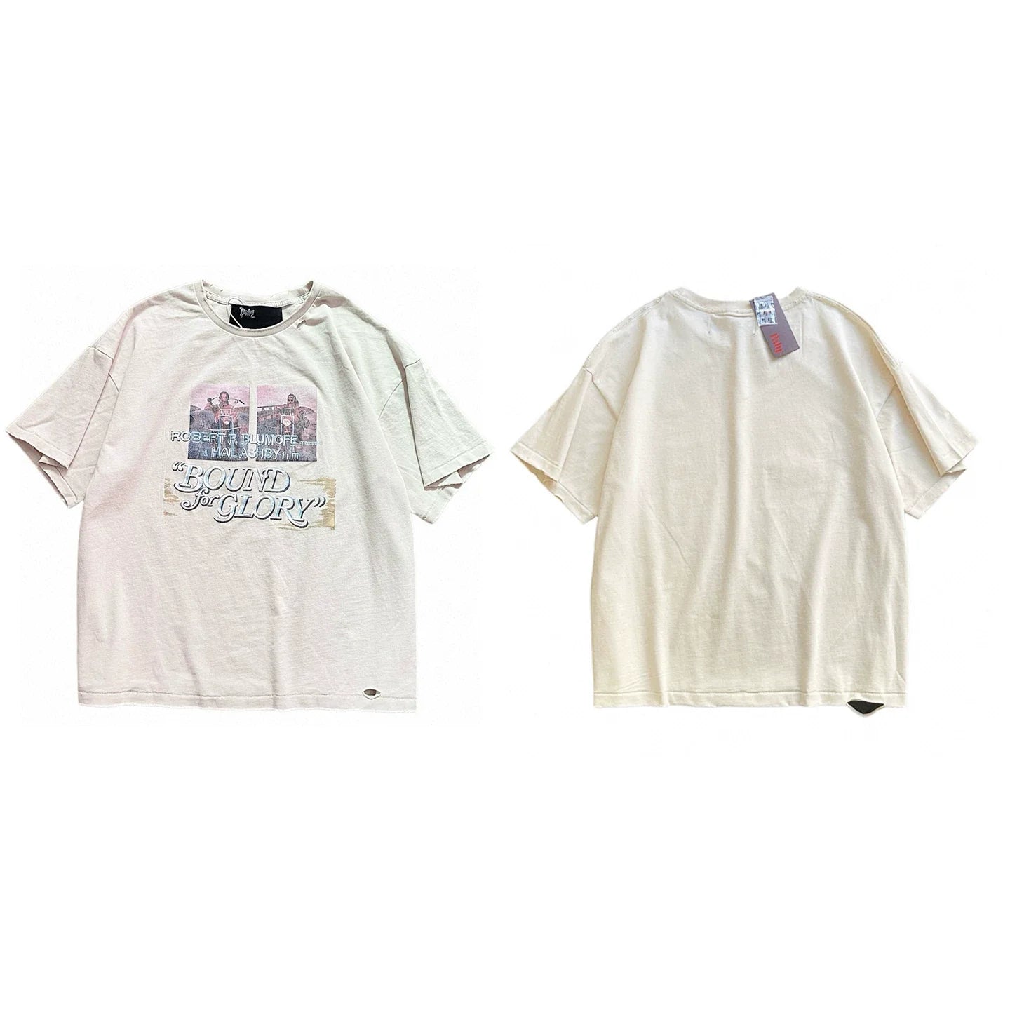 PALY Hollywood "Bound for Glory" Graphic T-Shirt - Cream