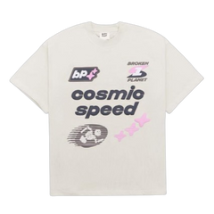 BROKEN PLANET MARKET 'COSMIC SPEED' TEE (BONE)