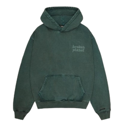 BROKEN PLANET MARKET 'WASHED BASICS' HOODIE (WASHED EMERALD)