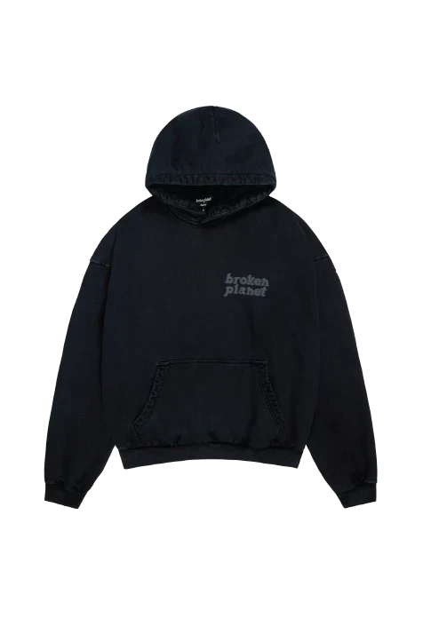 Broken Planet Hoodie Basics Washed Midnight Black