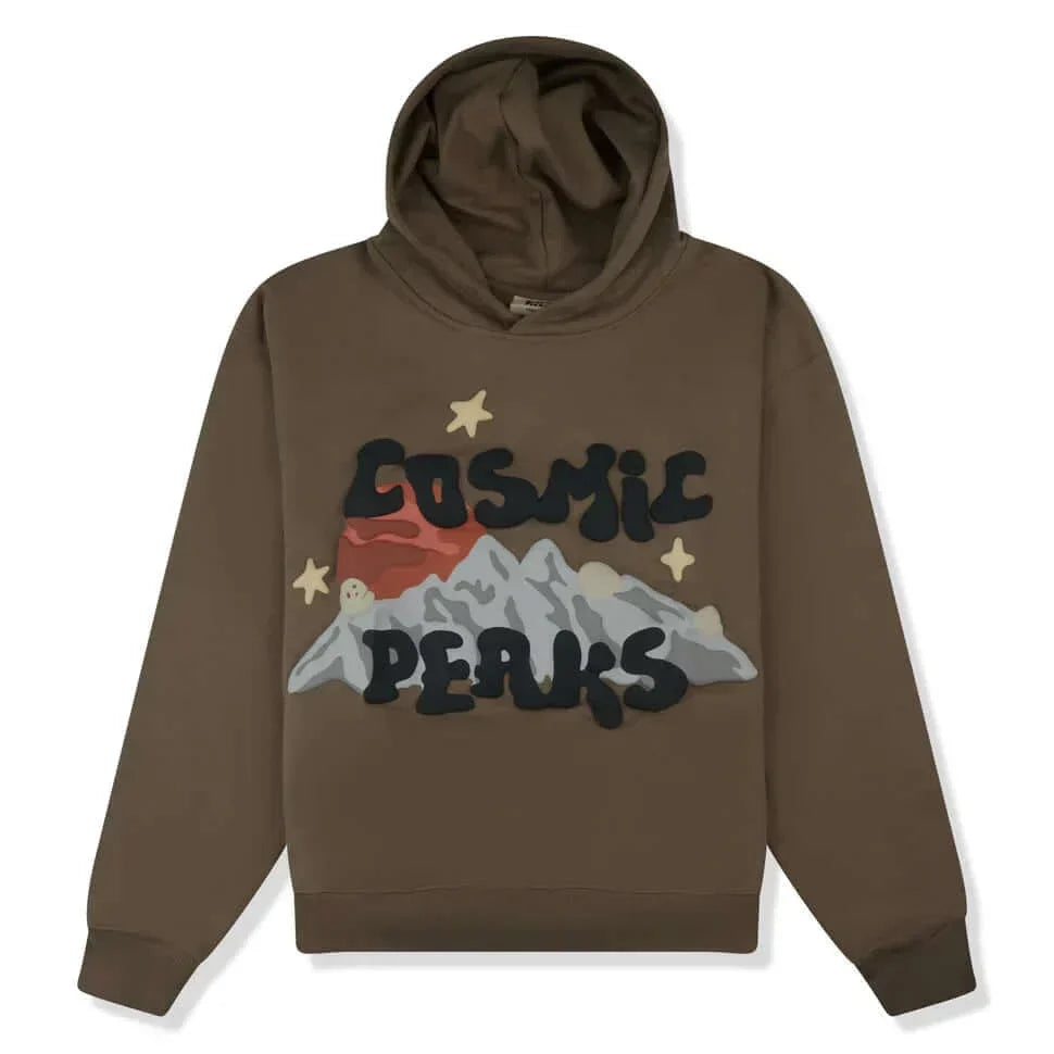 Broken Planet Market Cosmic Peaks Hoodie Cinder Brown