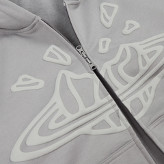 Broken Planet Zip Up Hoodie Gunmetal Grey