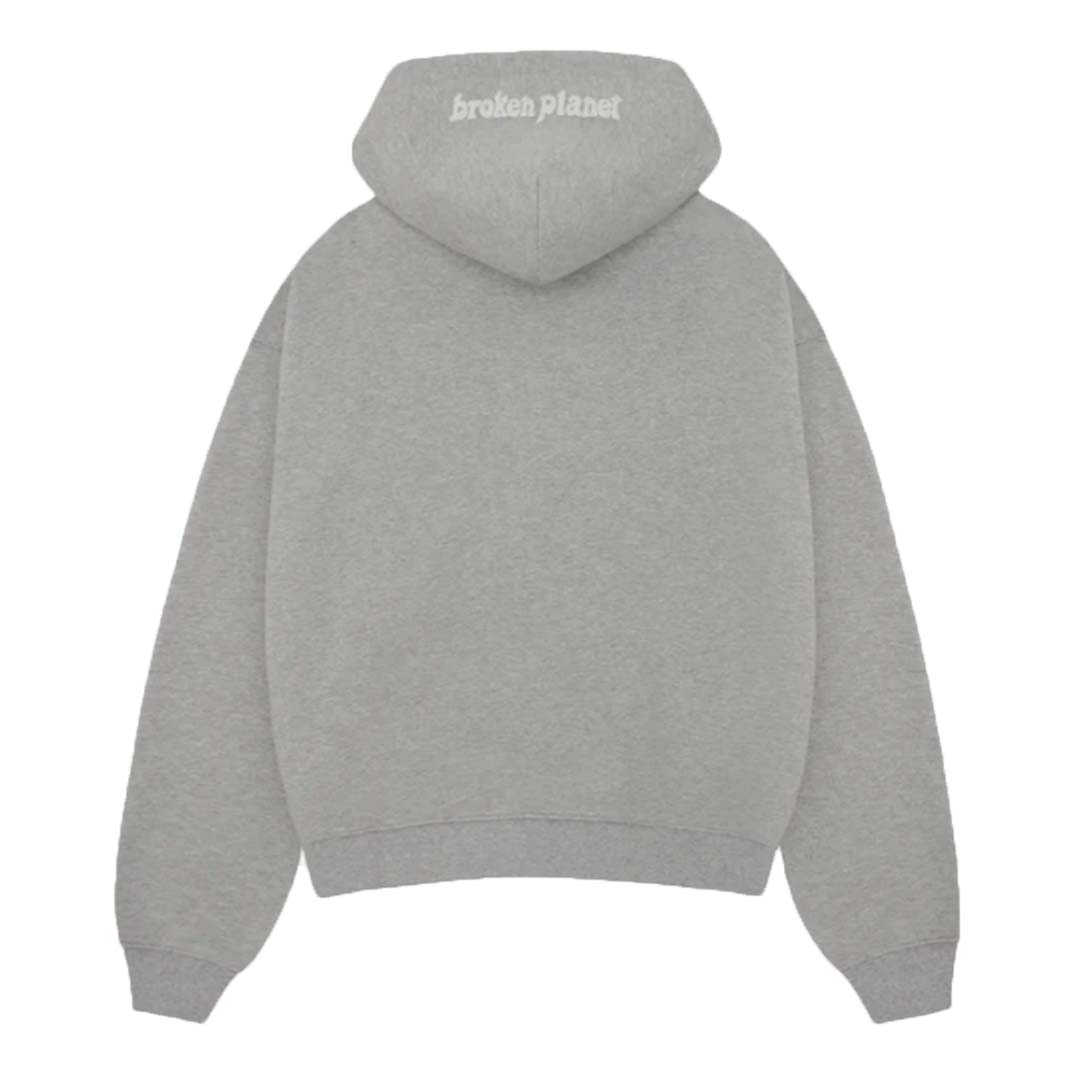 Broken Planet Heather Grey Zip Up Hoodie