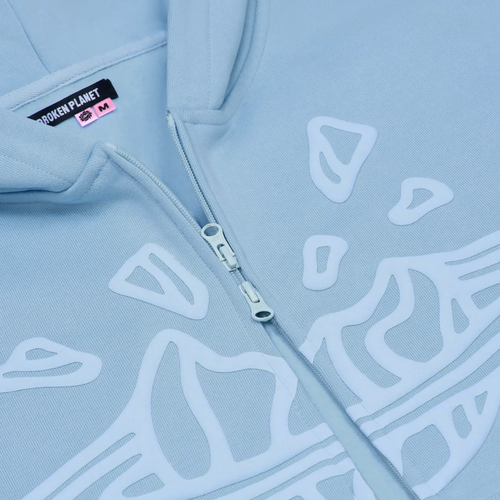 Broken Planet Market Sky Blue Zip Up Hoodie Sky Blue