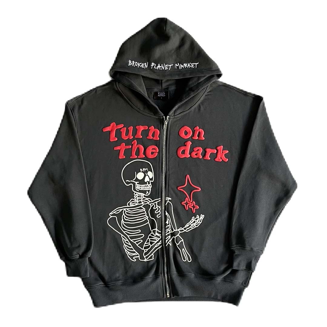 Broken Planet Turn On The Dark Zip Up Hoodie