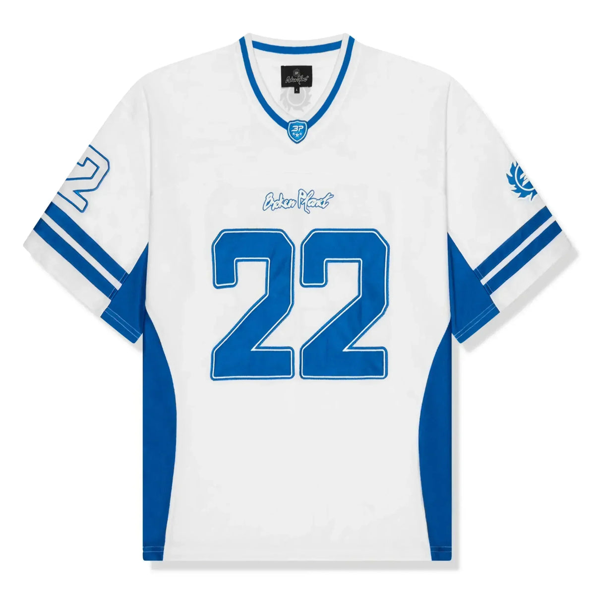 Broken Planet Football Jersey White Blue