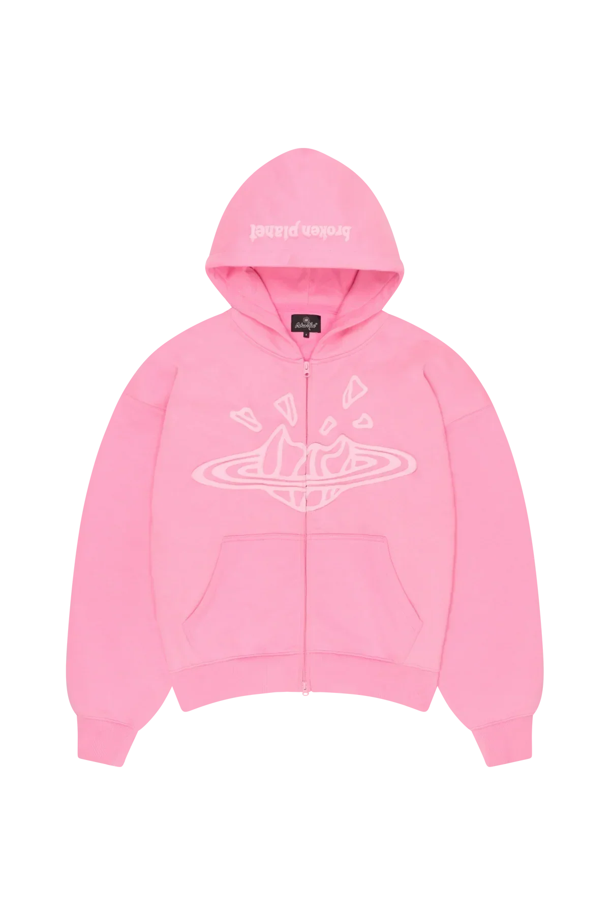 Broken Planet Market Candy Pink Zip Up Hoodie