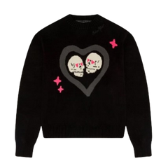 BROKEN PLANET MARKET 'HEARTS ARE MADE TO BE BROKEN' SWEATER (SOOT BLACK)